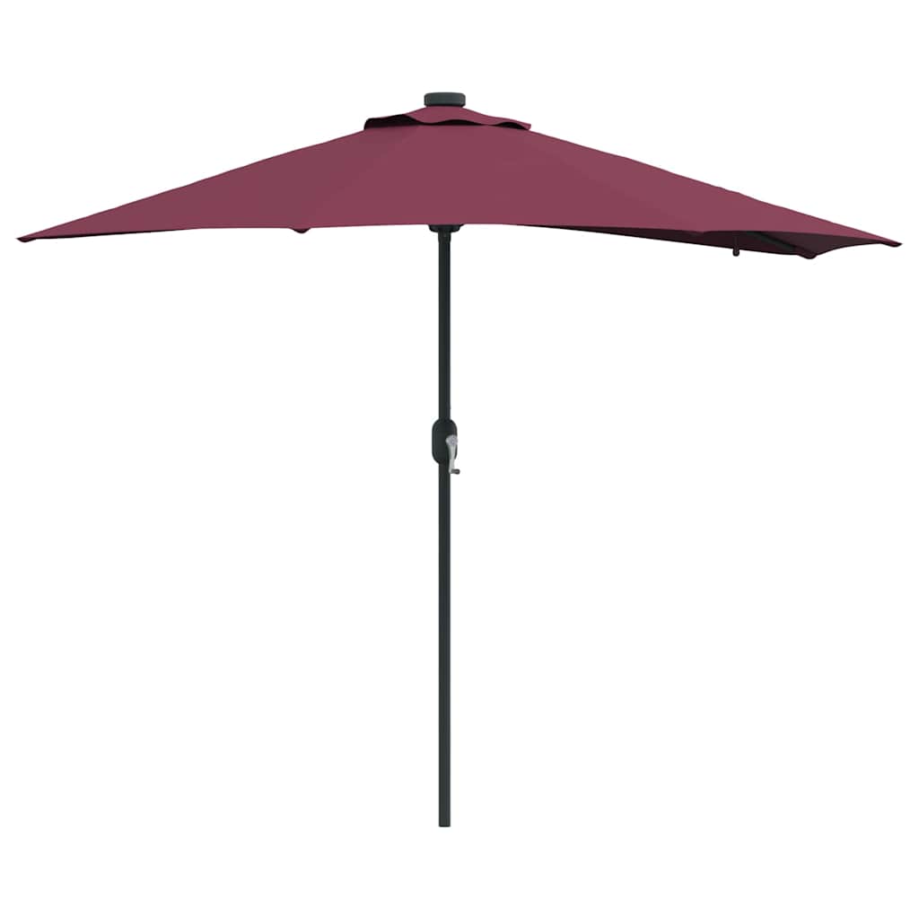 vidaXL Garden Parasol Bordeaux Red 294 x 150 x 223 cm 2