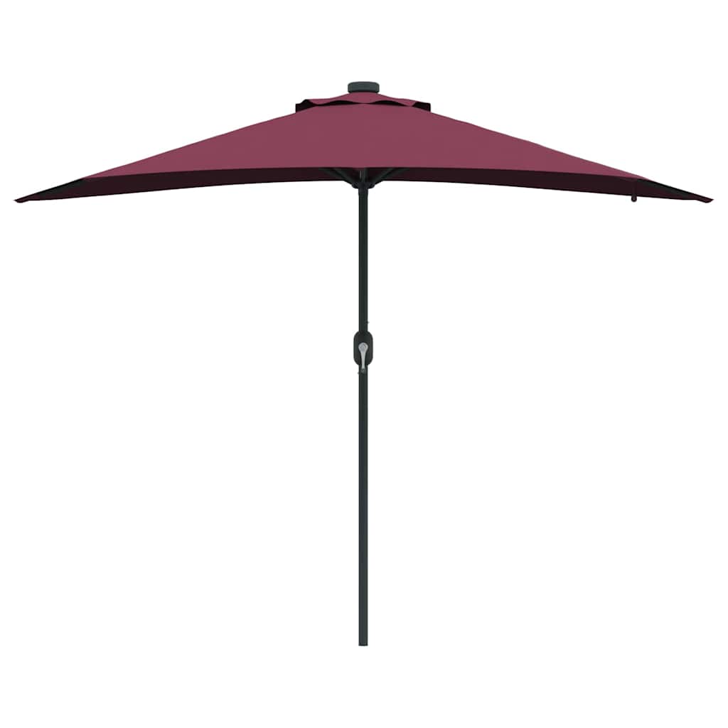 vidaXL Garden Parasol Bordeaux Red 294 x 150 x 223 cm 5