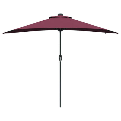 vidaXL Garden Parasol Bordeaux Red 294 x 150 x 223 cm 5