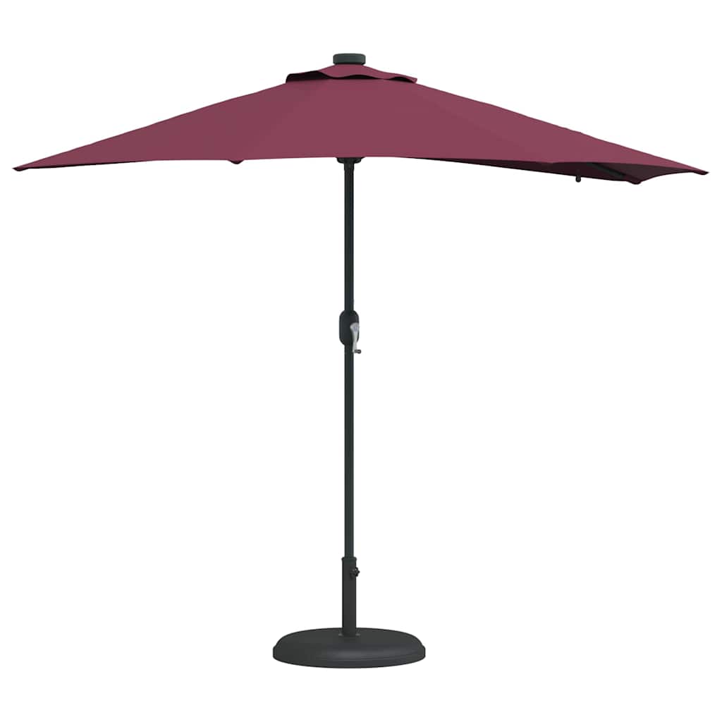 vidaXL Garden Parasol Bordeaux Red 294 x 150 x 223 cm 3