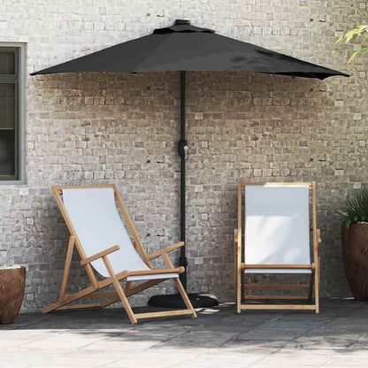 vidaXL Garden Parasol Black 294 x 150 x 223 cm Polyester and Steel 1