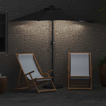 vidaXL Garden Parasol Black 294 x 150 x 223 cm Polyester and Steel 4