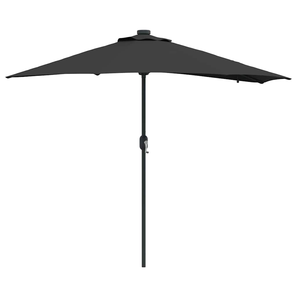 vidaXL Garden Parasol Black 294 x 150 x 223 cm Polyester and Steel 2