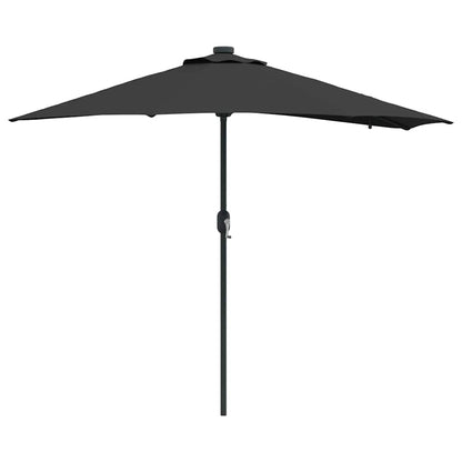 vidaXL Garden Parasol Black 294 x 150 x 223 cm Polyester and Steel 2