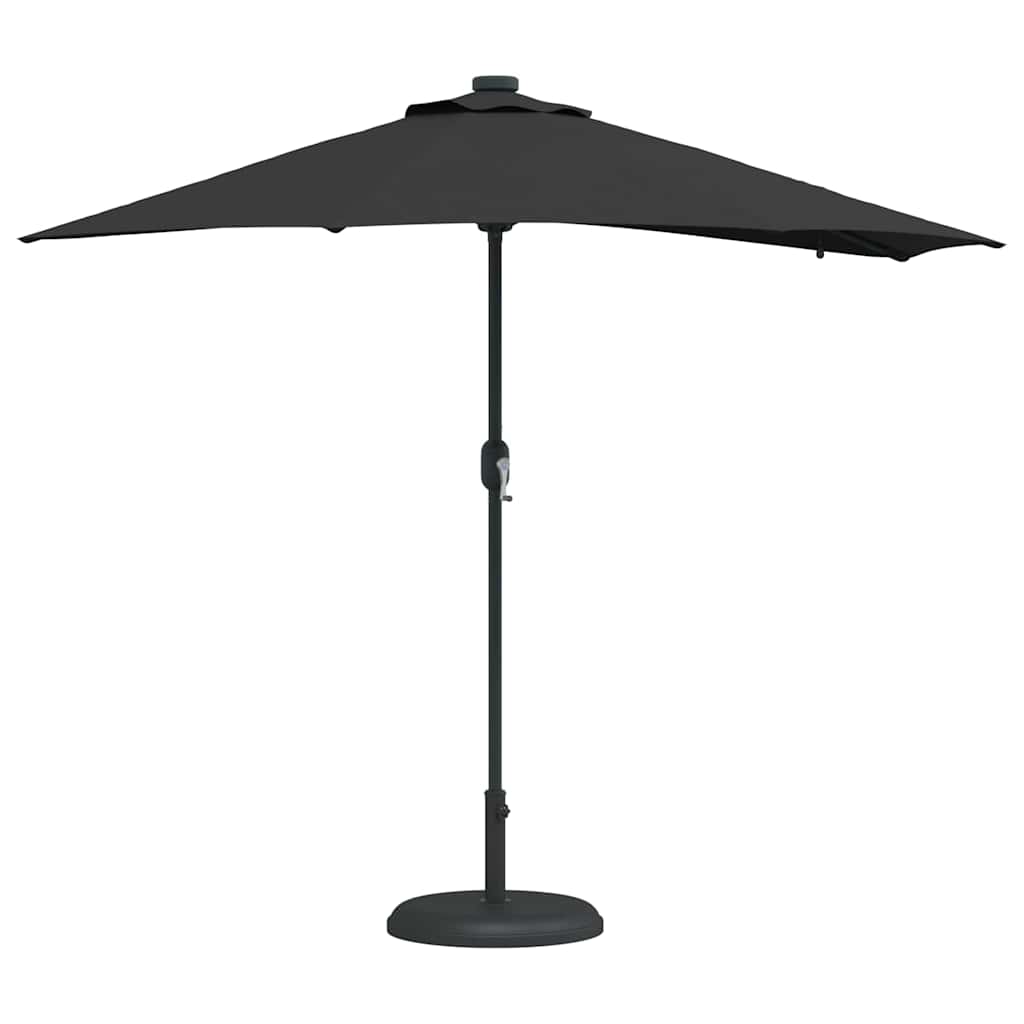 vidaXL Garden Parasol Black 294 x 150 x 223 cm Polyester and Steel 3