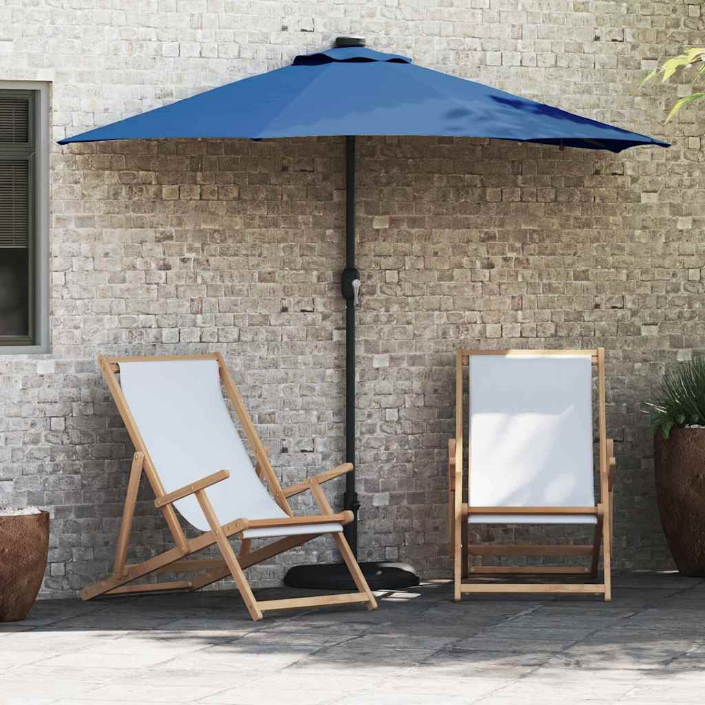 vidaXL Garden Parasol 294 x 150 x 223 cm Polyester and Steel Azurblau 1