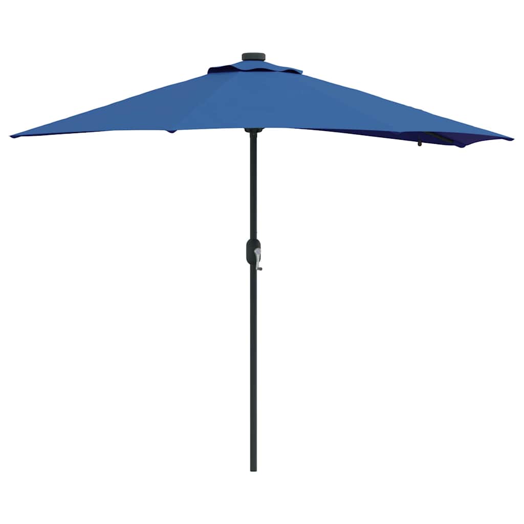 vidaXL Garden Parasol 294 x 150 x 223 cm Polyester and Steel Azurblau 2