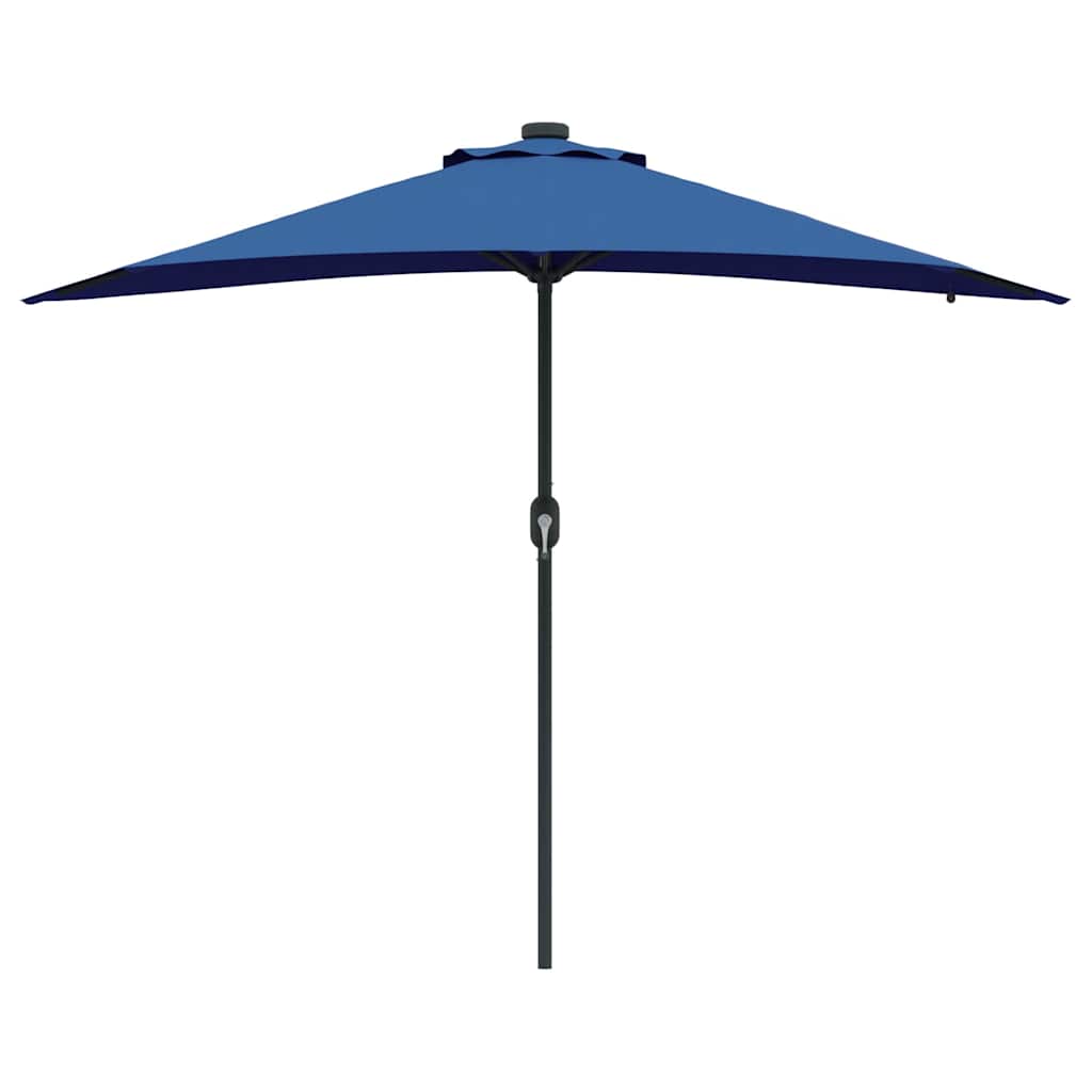 vidaXL Garden Parasol 294 x 150 x 223 cm Polyester and Steel Azurblau 5