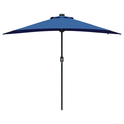 vidaXL Garden Parasol 294 x 150 x 223 cm Polyester and Steel Azurblau 5