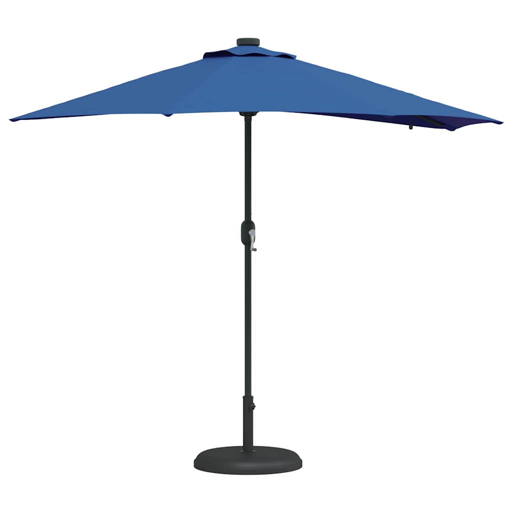 vidaXL Garden Parasol 294 x 150 x 223 cm Polyester and Steel Azurblau 3