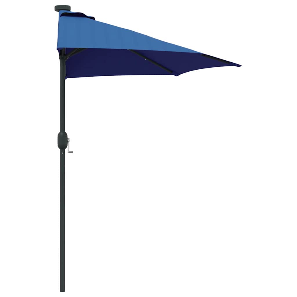 vidaXL Garden Parasol 294 x 150 x 223 cm Polyester and Steel Azurblau 6