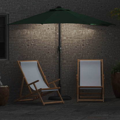 vidaXL Garden Parasol 294 x 150 x 224 cm Polyester and Steel Green 4