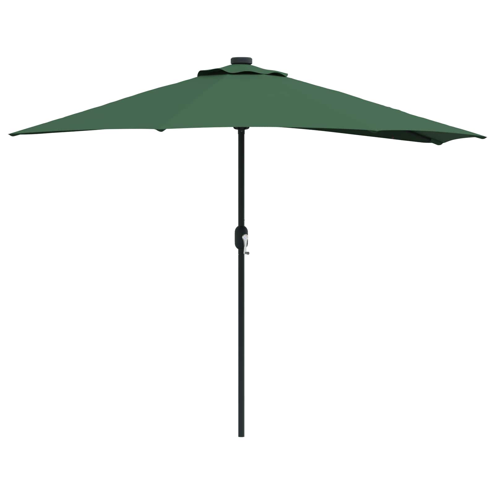 vidaXL Garden Parasol 294 x 150 x 224 cm Polyester and Steel Green 2