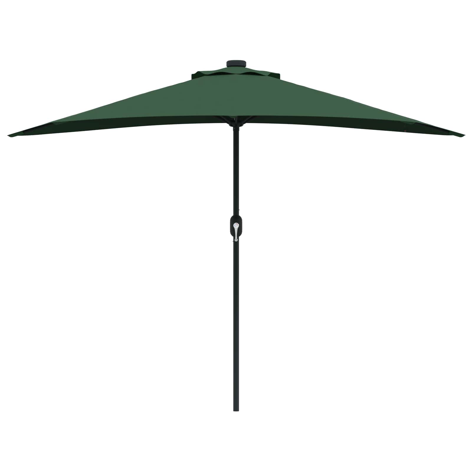 vidaXL Garden Parasol 294 x 150 x 224 cm Polyester and Steel Green 5