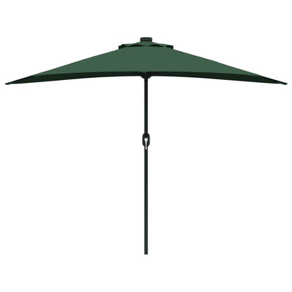 vidaXL Garden Parasol 294 x 150 x 224 cm Polyester and Steel Green 5