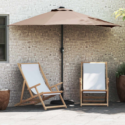 vidaXL Garden Parasol 294 x 150 x 224 cm Polyester and Steel Taupe 1