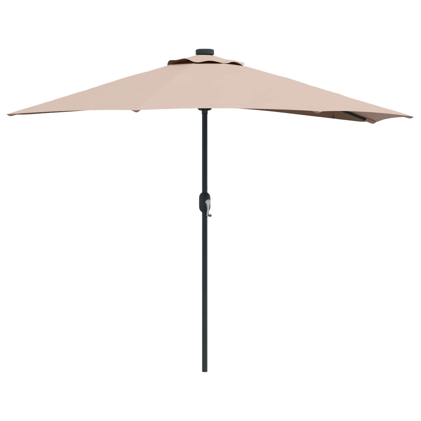 vidaXL Garden Parasol 294 x 150 x 224 cm Polyester and Steel Taupe 2