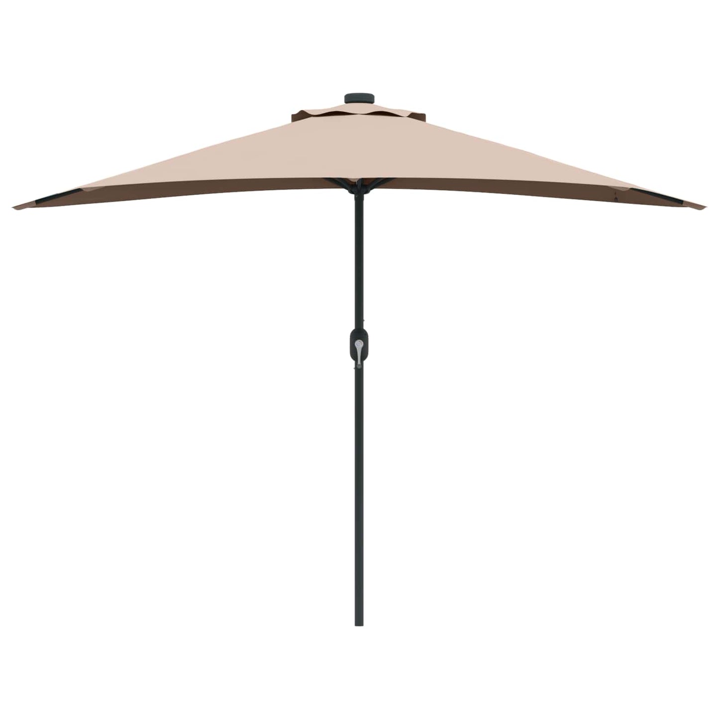 vidaXL Garden Parasol 294 x 150 x 224 cm Polyester and Steel Taupe 5