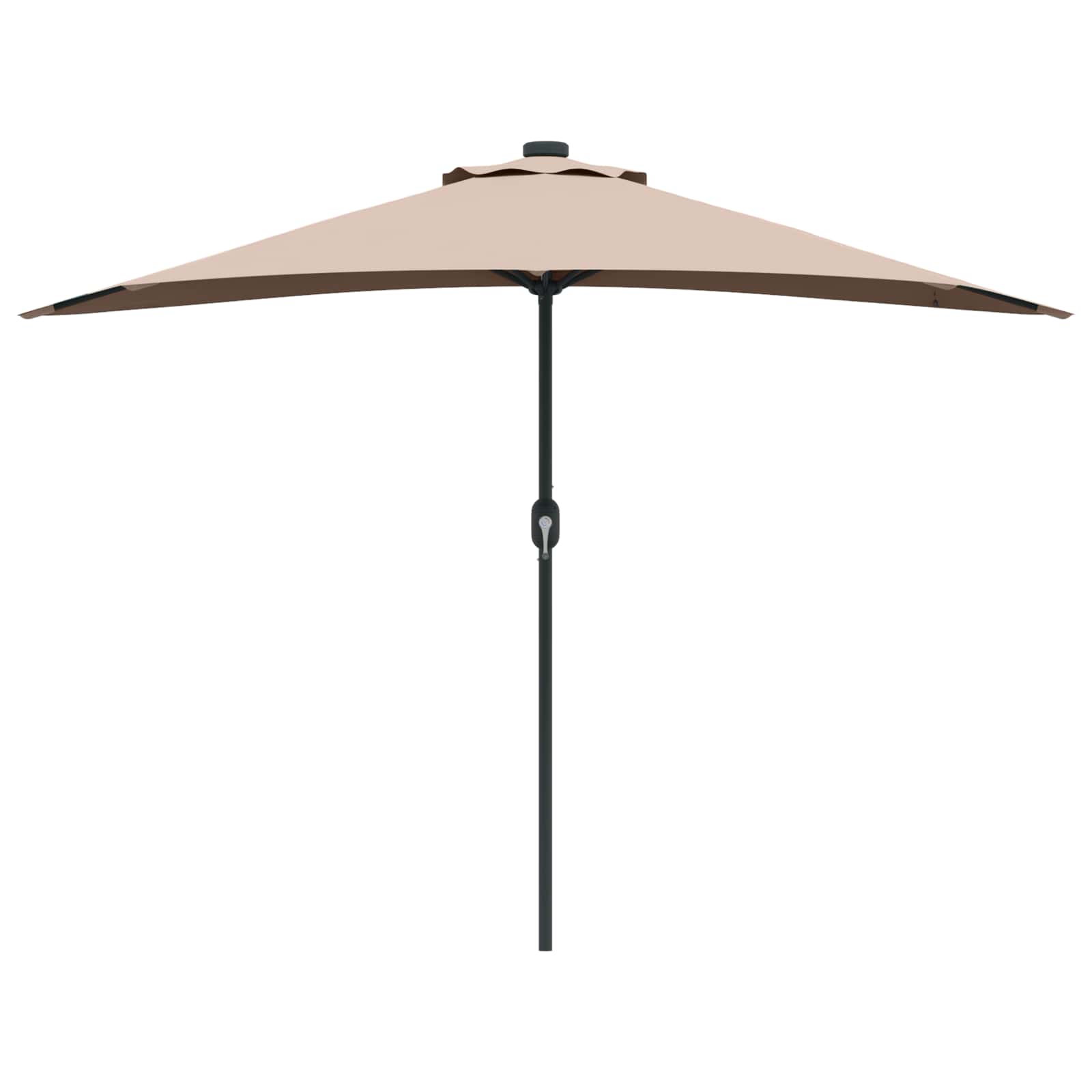 vidaXL Garden Parasol 294 x 150 x 224 cm Polyester and Steel Taupe 5