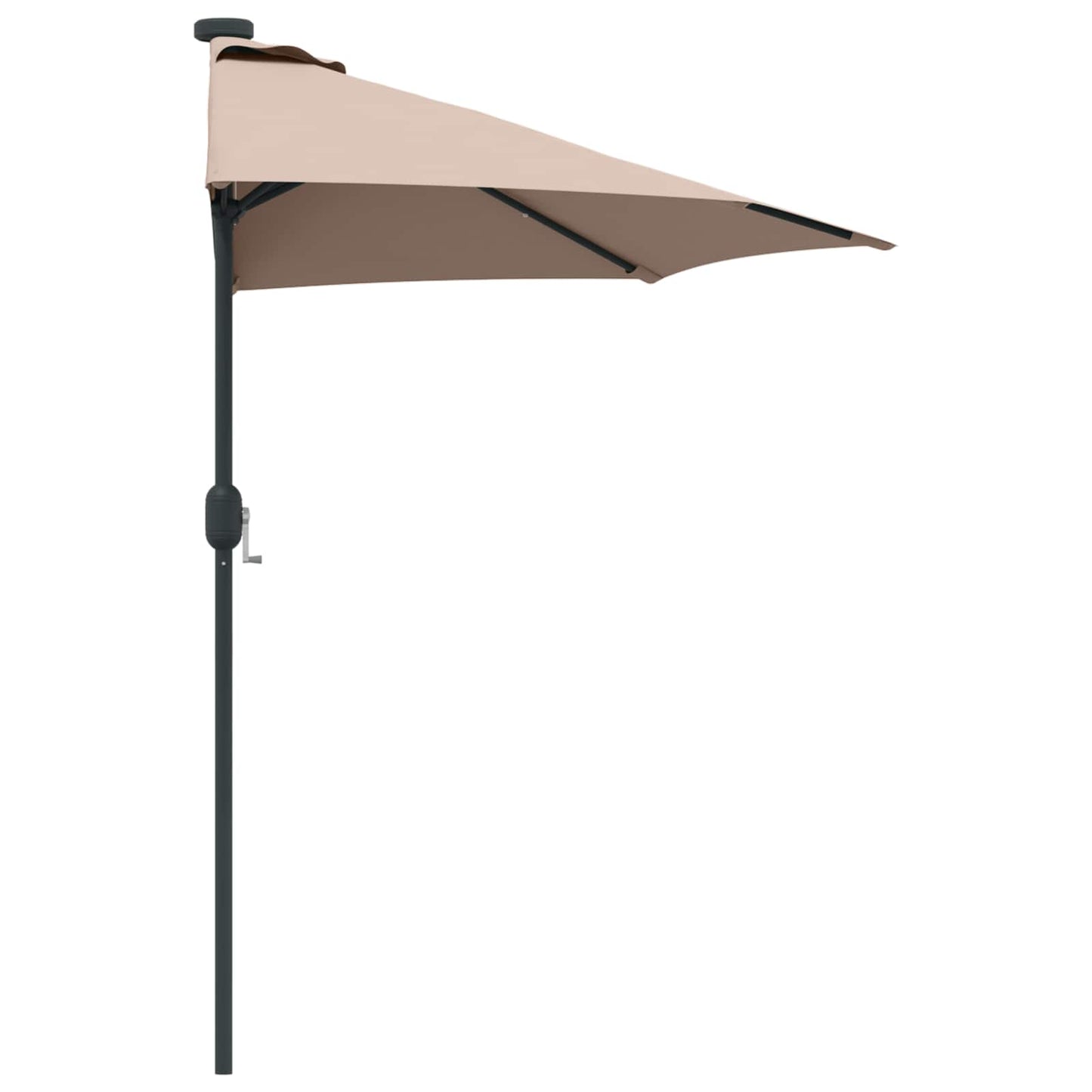 vidaXL Garden Parasol 294 x 150 x 224 cm Polyester and Steel Taupe 6