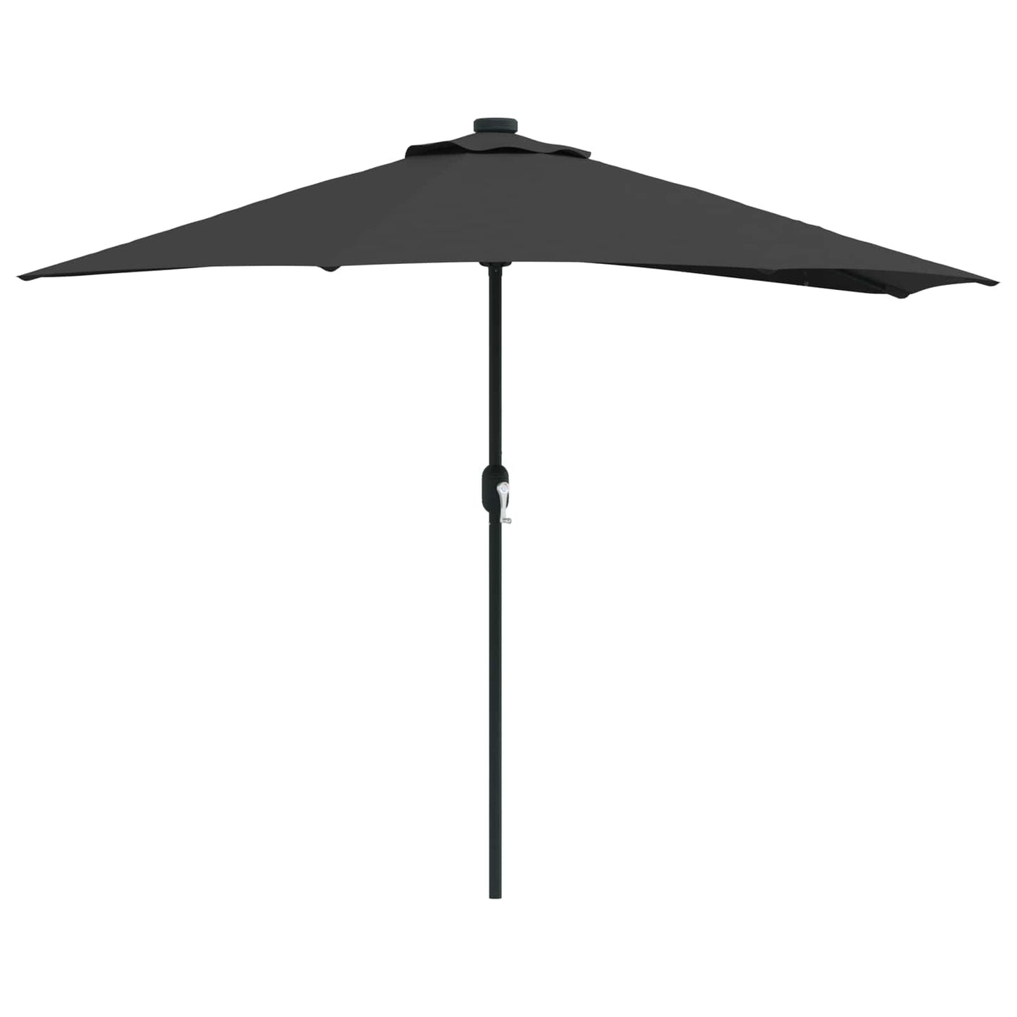 vidaXL Garden Parasol 294 x 150 x 224 cm Polyester and Steel Black 2