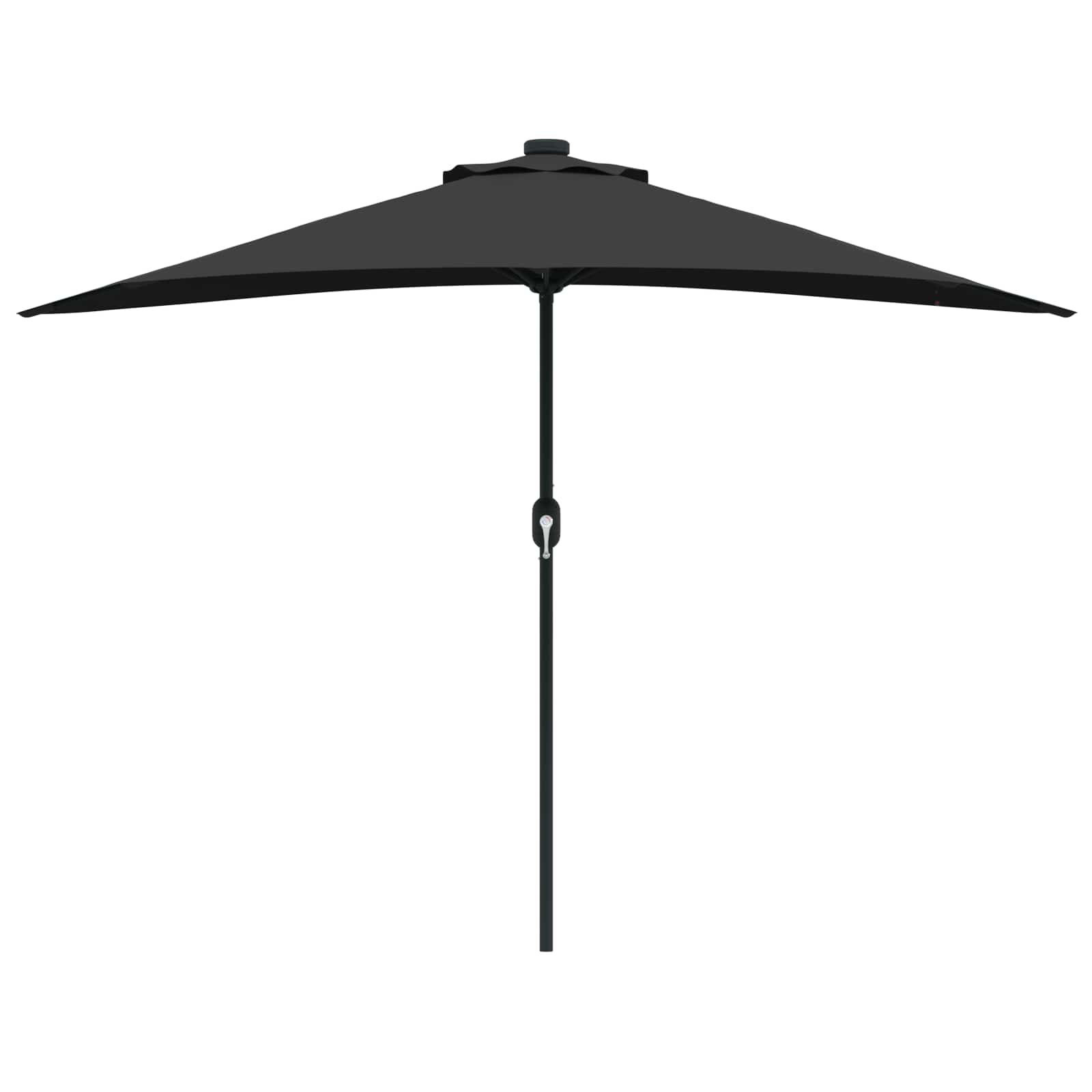 vidaXL Garden Parasol 294 x 150 x 224 cm Polyester and Steel Black 5