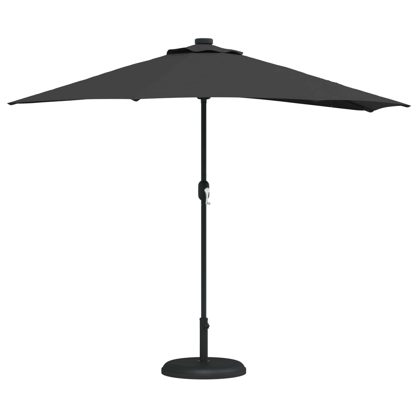 vidaXL Garden Parasol 294 x 150 x 224 cm Polyester and Steel Black 3