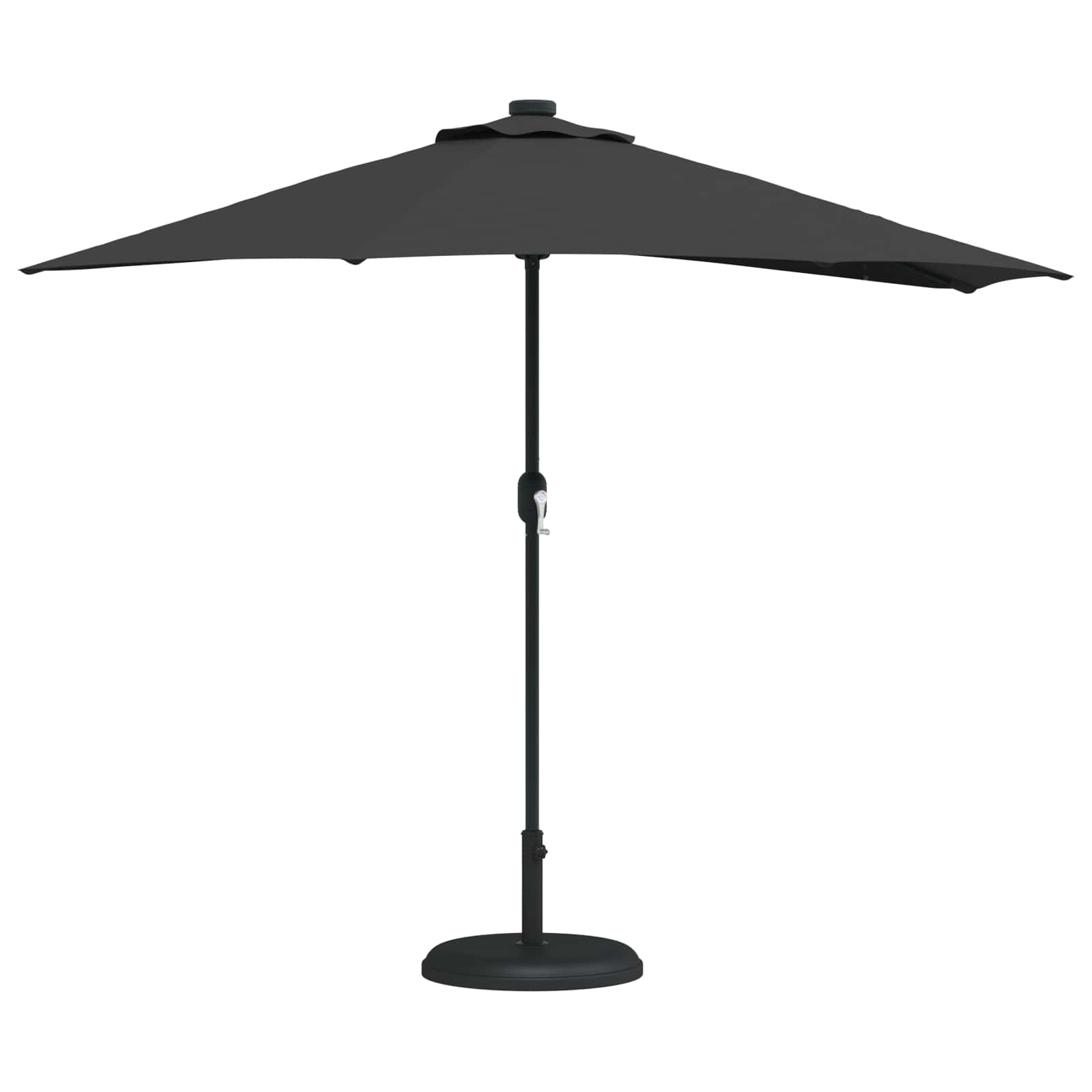 vidaXL Garden Parasol 294 x 150 x 224 cm Polyester and Steel Black 3