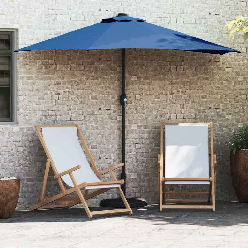 vidaXL Garden Parasol 294 x 150 x 224 cm Polyester and Steel Azurblau 1