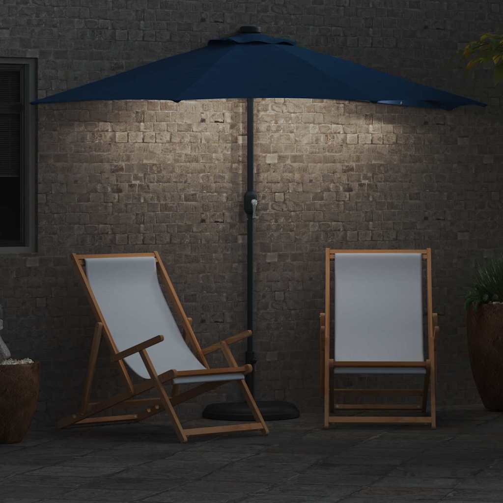 vidaXL Garden Parasol 294 x 150 x 224 cm Polyester and Steel Azurblau 4