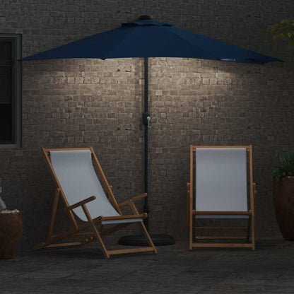 vidaXL Garden Parasol 294 x 150 x 224 cm Polyester and Steel Azurblau 4