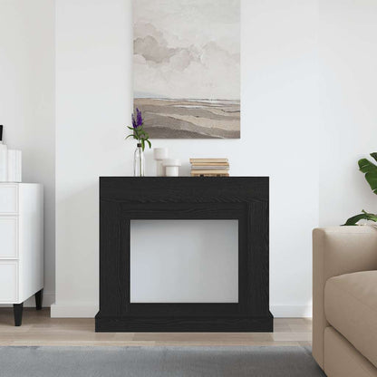 vidaXL Fireplace Surround Black Oak 100x30x87.5 cm Engineered Wood 3