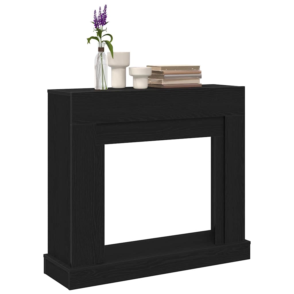 vidaXL Fireplace Surround Black Oak 100x30x87.5 cm Engineered Wood 4