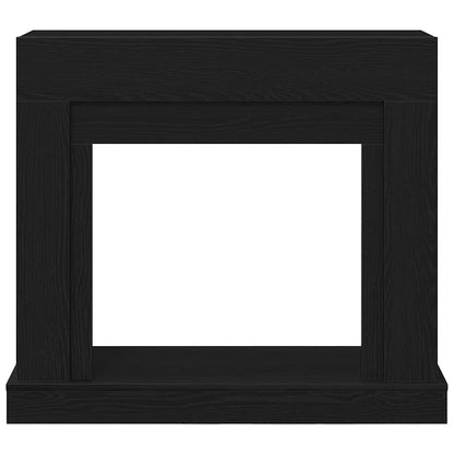 vidaXL Fireplace Surround Black Oak 100x30x87.5 cm Engineered Wood 5