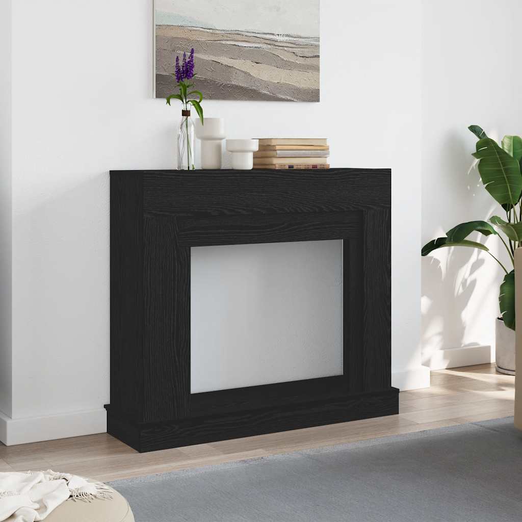 vidaXL Fireplace Surround Black Oak 100x30x87.5 cm Engineered Wood 1