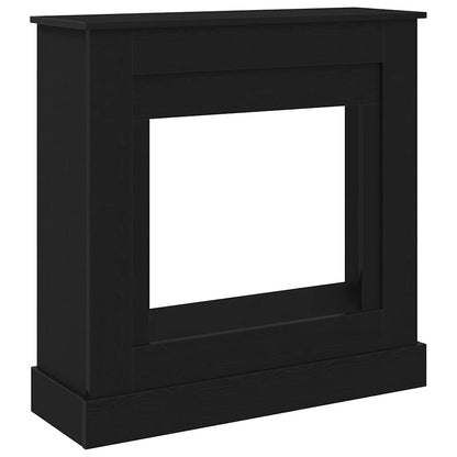 vidaXL Fireplace Surround Black Oak 90x30x90 cm Engineered Wood 2