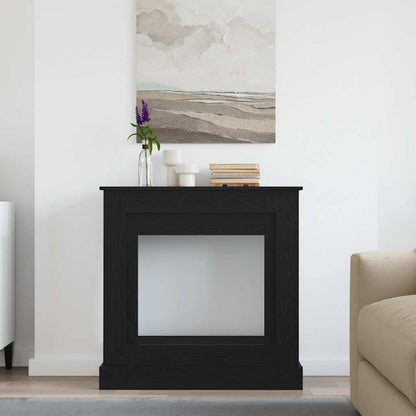 vidaXL Fireplace Surround Black Oak 90x30x90 cm Engineered Wood 3