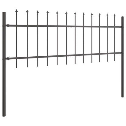 vidaXL Garden Fence WOERDEN 2 pcs 3.4 x 0.6 m Powder-coated Steel Grey 5