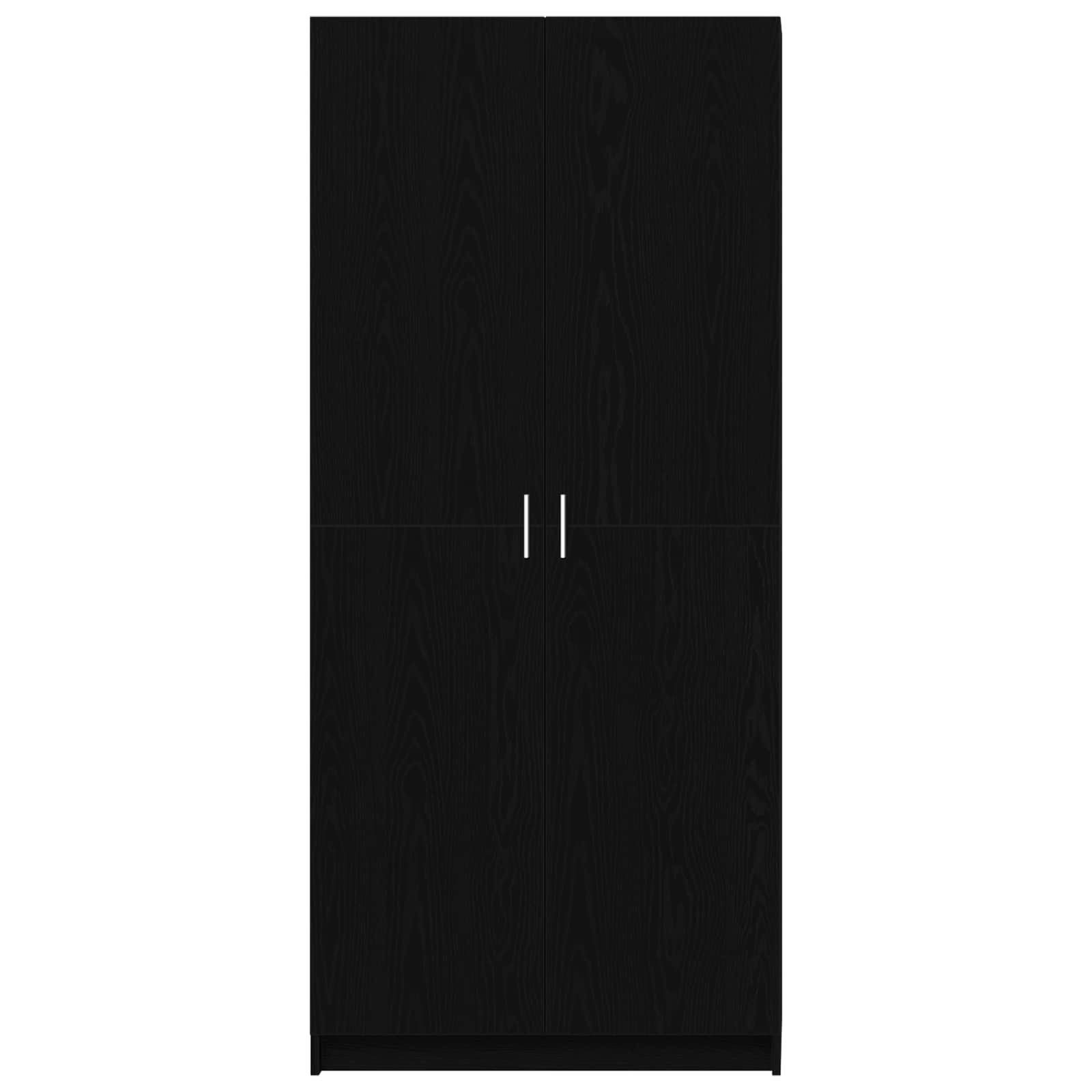 vidaXL Wardrobe Black Oak 80 x 50.5 x 180 cm Engineered Wood 6