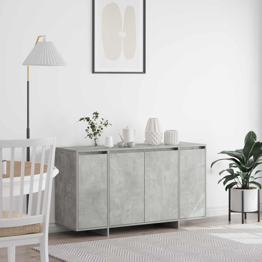 Sideboard 135 x 41 x 75 cm Engineered Wood Concrete grey