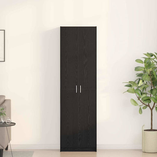 vidaXL Wardrobe Black Oak 55 x 25 x 189 cm Engineered Wood 1