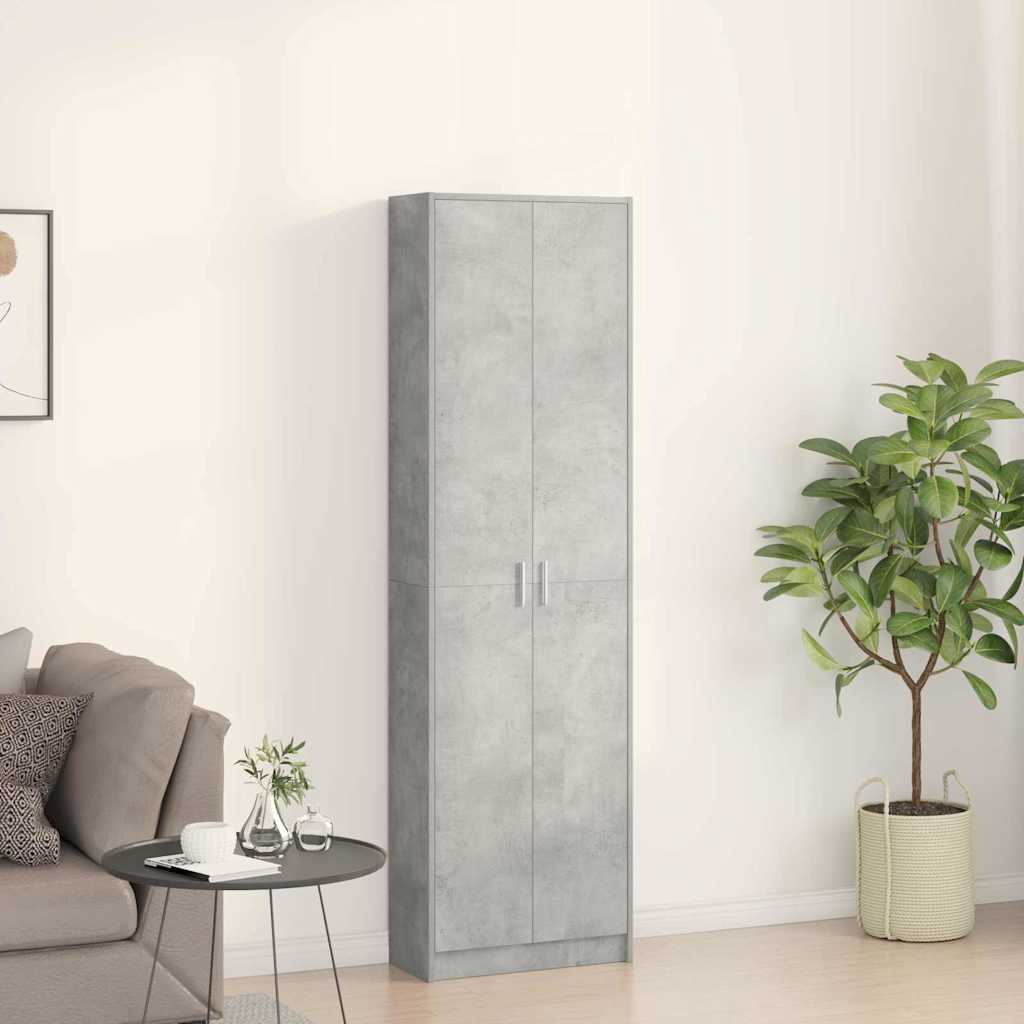 vidaXL Wardrobe Concrete Grey 55 x 25 x 189 cm Engineered Wood 4
