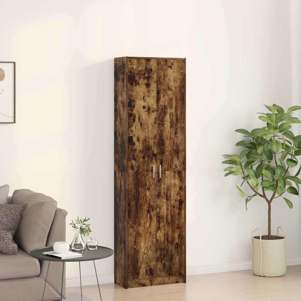 vidaXL Wardrobe Smoked Oak 55 x 25 x 189 cm Engineered Wood 4