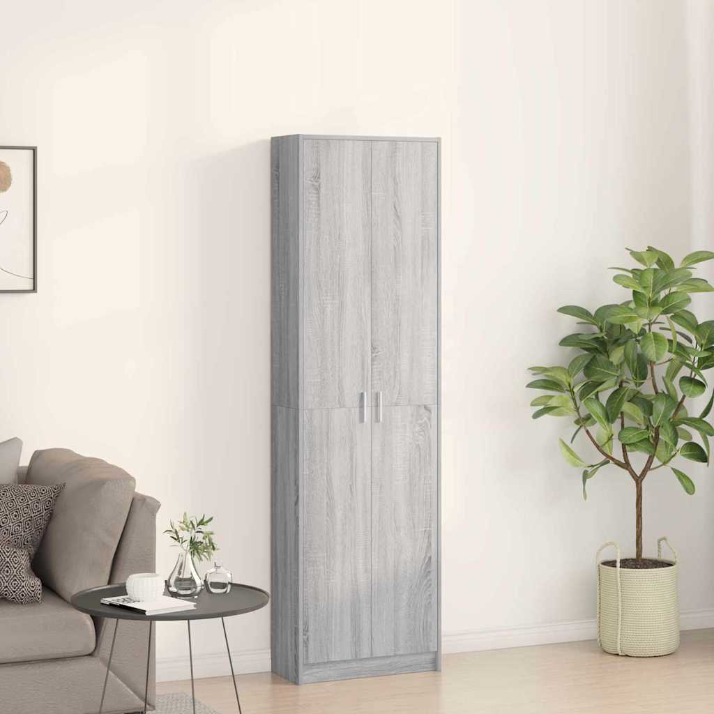 vidaXL Wardrobe Grey Sonoma 55 x 25 x 189 cm Engineered Wood 4