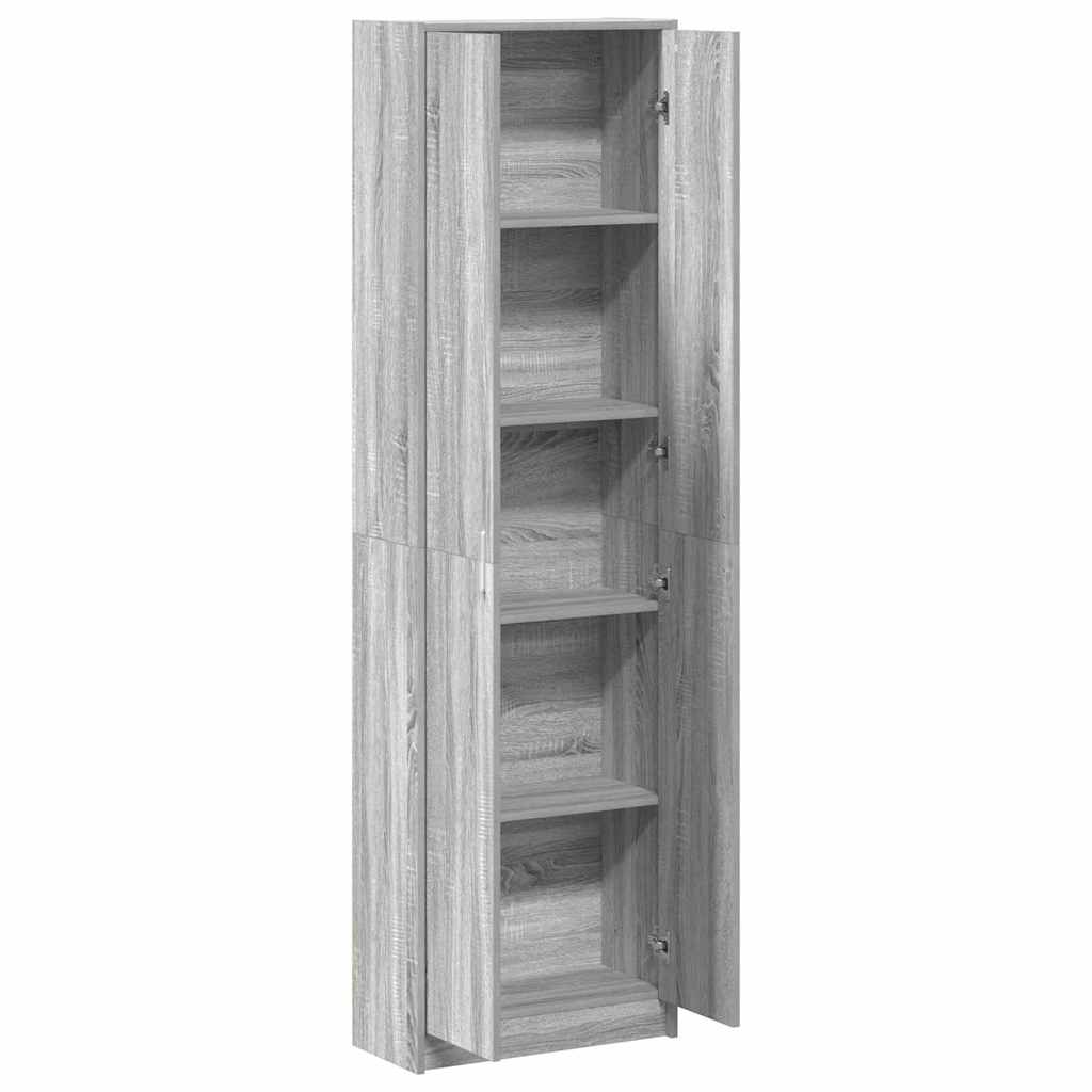 vidaXL Wardrobe Grey Sonoma 55 x 25 x 189 cm Engineered Wood 5