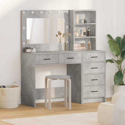 Dressing Table 2 pcs Brown 78.5 x 41 x 135 cm Engineered Wood Concrete grey