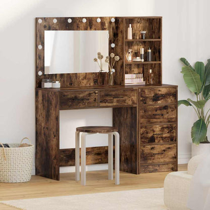 Dressing Table 2 pcs Brown 78.5 x 41 x 135 cm Engineered Wood Smoked oak
