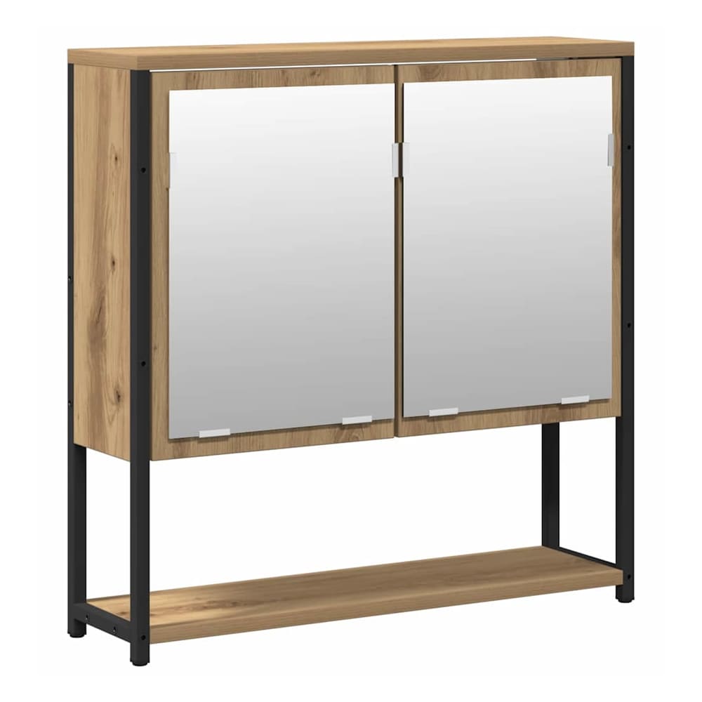 2 Piece Bathroom Furniture Set Engineered Wood Artisan oak