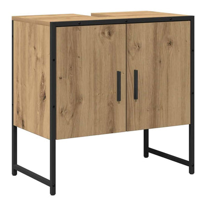 2 Piece Bathroom Cabinet Set Engineered Wood Artisan oak