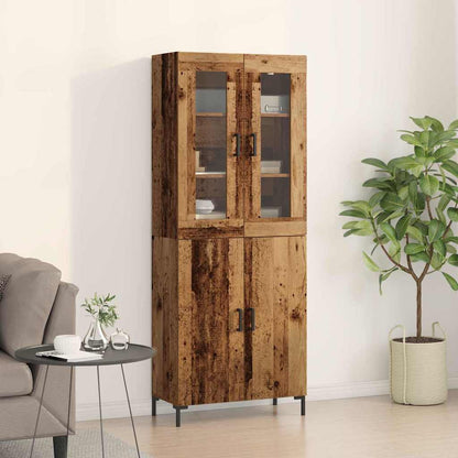 Highboard 69.5x34x180 cm Engineered Wood 2 Doors Old wood